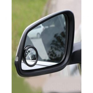 360 Degree Wide Angle View Paste Type Auxiliary Mirrors Black